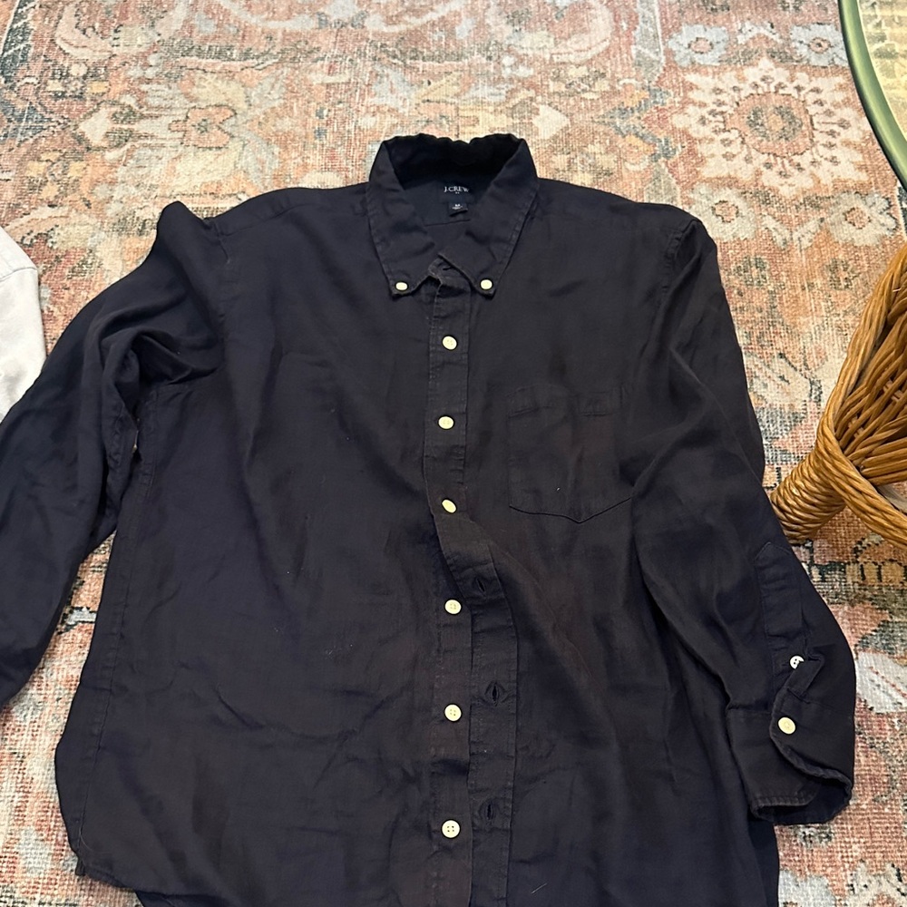 J. Crew Men's Dark Blue Button Down Shirt